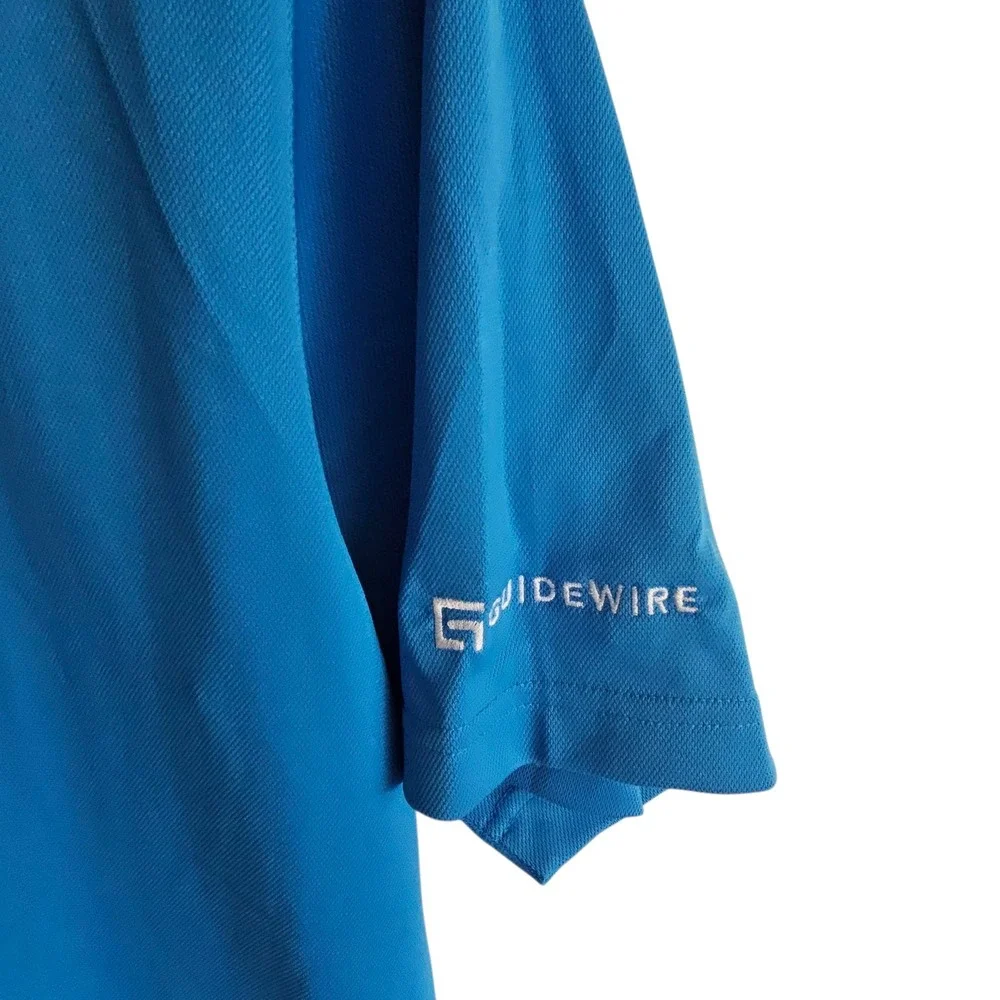 Adidas‎ Golf Polo Shirt ClimaLite Guidewire Logo Athletic Blue Mens M NwT